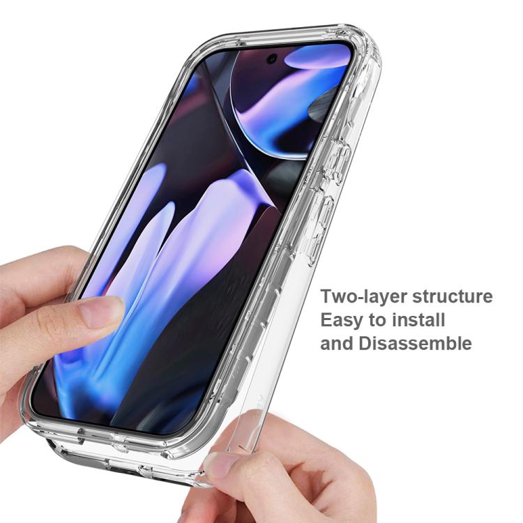 For Google Pixel 9a Shockproof Clear Gradient PC + TPU Phone Case