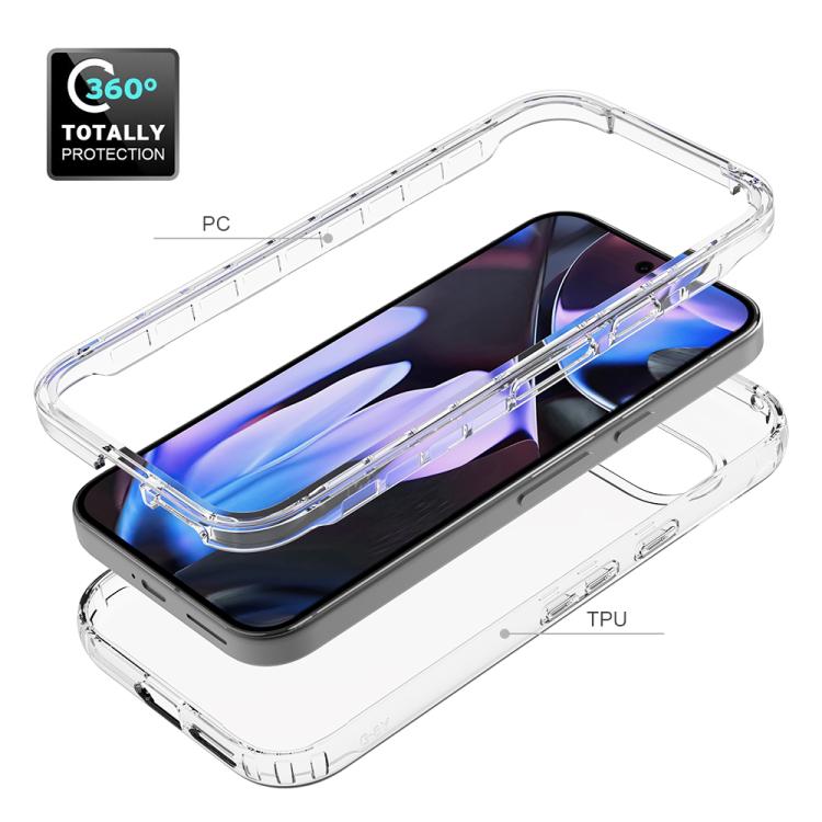 For Google Pixel 9a Shockproof Clear Gradient PC + TPU Phone Case