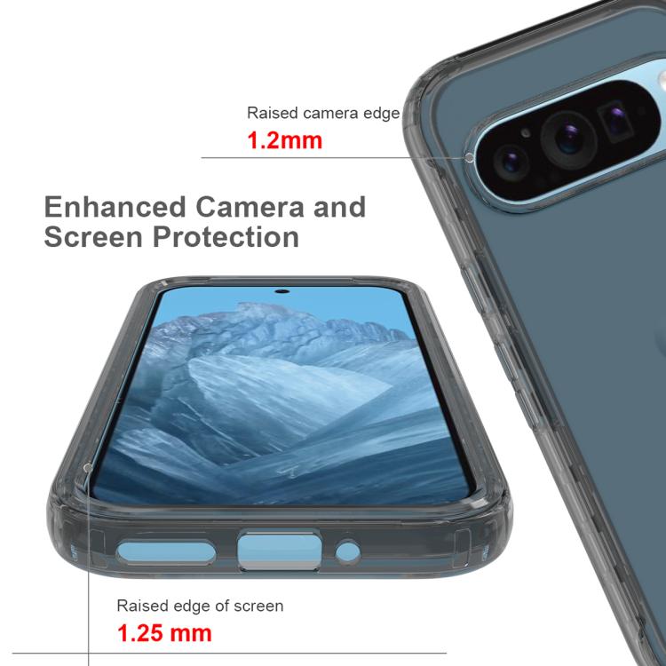 For Google Pixel 9 Pro XL Shockproof Clear Gradient PC + TPU Phone Case