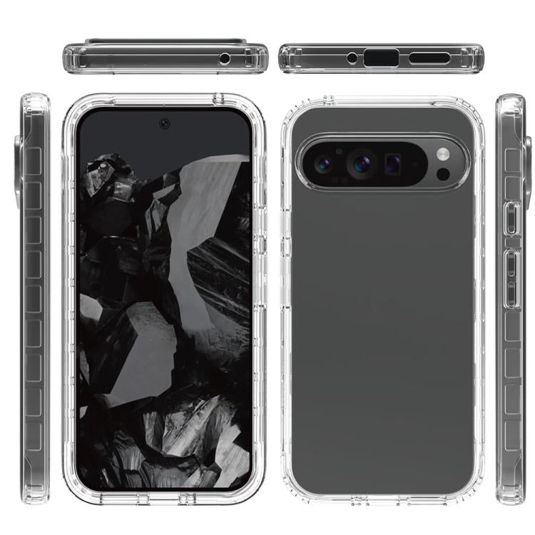 For Google Pixel 9 Pro XL Shockproof Clear Gradient PC + TPU Phone Case