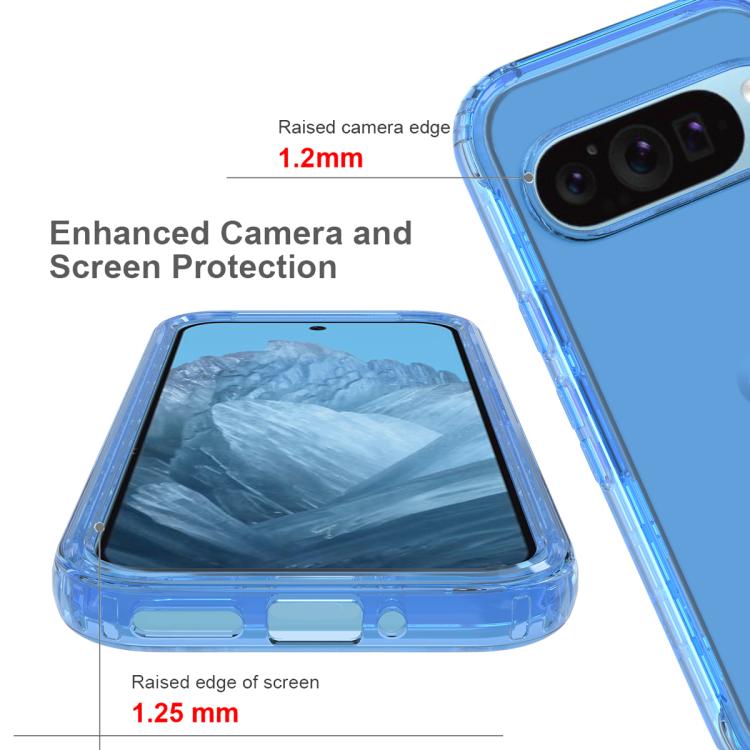 For Google Pixel 9 Pro XL Shockproof Clear Gradient PC + TPU Phone Case