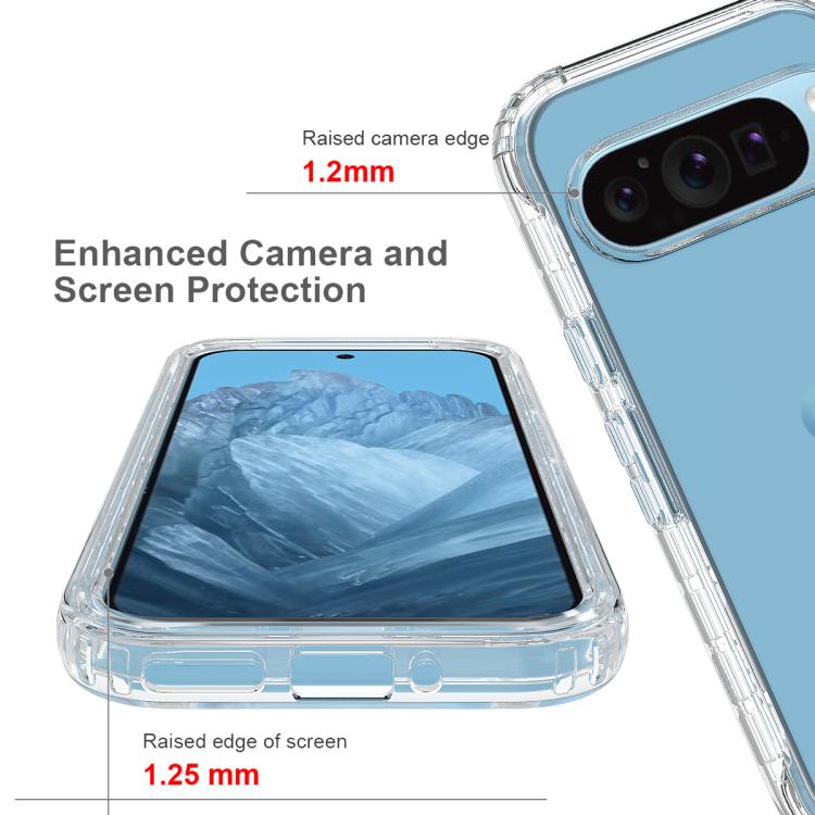 For Google Pixel 9 Pro XL Shockproof Clear Gradient PC + TPU Phone Case