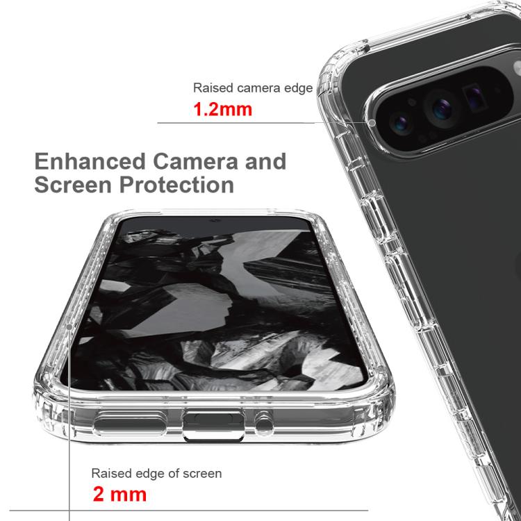 For Google Pixel 9 Pro XL Shockproof Clear Gradient PC + TPU Phone Case
