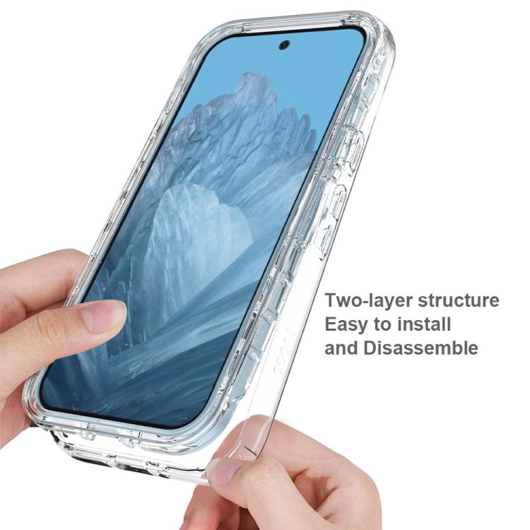 For Google Pixel 9 / 9 Pro Shockproof Clear Gradient PC + TPU Phone Case