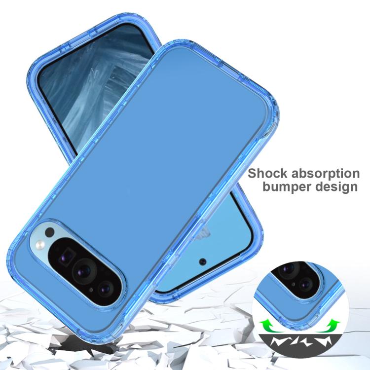 For Google Pixel 9 / 9 Pro Shockproof Clear Gradient PC + TPU Phone Case