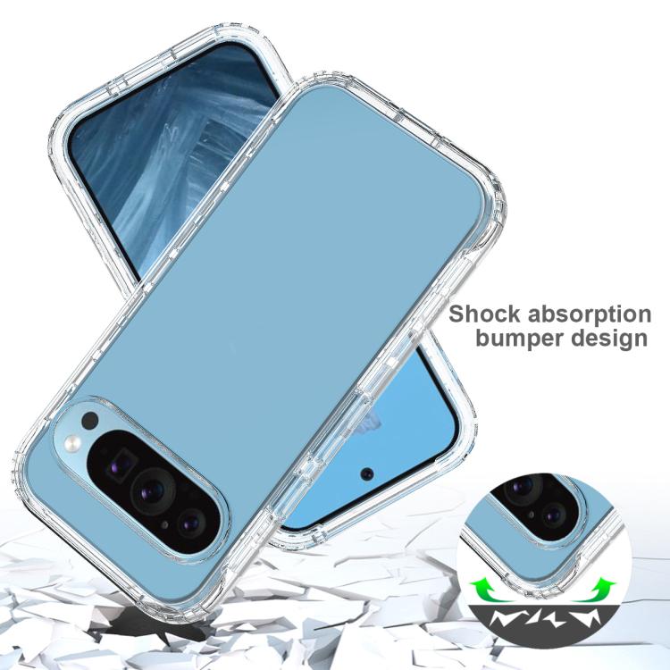 For Google Pixel 9 / 9 Pro Shockproof Clear Gradient PC + TPU Phone Case