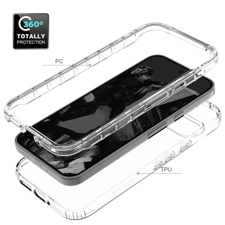 For Google Pixel 9 / 9 Pro Shockproof Clear Gradient PC + TPU Phone Case