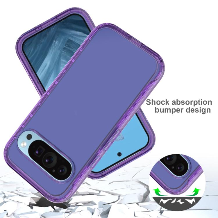 For Google Pixel 9 / 9 Pro Shockproof Clear Gradient PC + TPU Phone Case