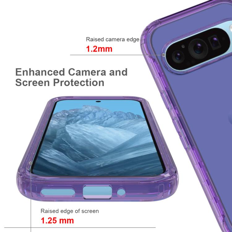 For Google Pixel 9 / 9 Pro Shockproof Clear Gradient PC + TPU Phone Case