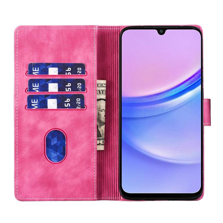 For Samsung Galaxy A36 5G Pen Heart Cat Embossed Leather Phone Case