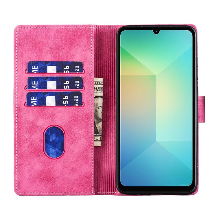 For Samsung Galaxy A07 4G / A06 4G Pen Heart Cat Embossed Leather Phone Case