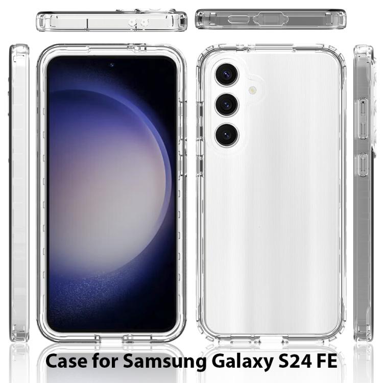 For Samsung Galaxy S24 FE 5G Shockproof Clear Gradient PC + TPU Phone Case