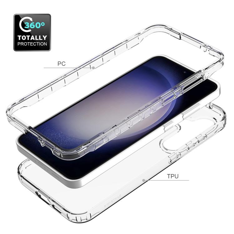 For Samsung Galaxy S24 FE 5G Shockproof Clear Gradient PC + TPU Phone Case