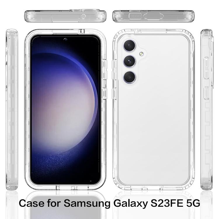 For Samsung Galaxy S23 FE 5G Shockproof Clear Gradient PC + TPU Phone Case