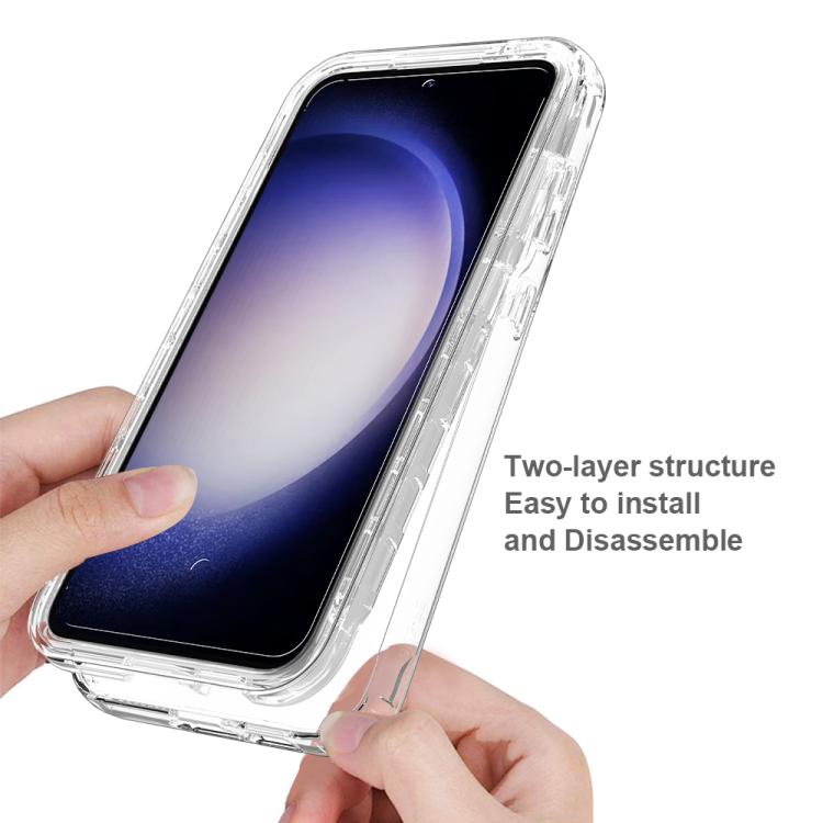 For Samsung Galaxy S23 FE 5G Shockproof Clear Gradient PC + TPU Phone Case
