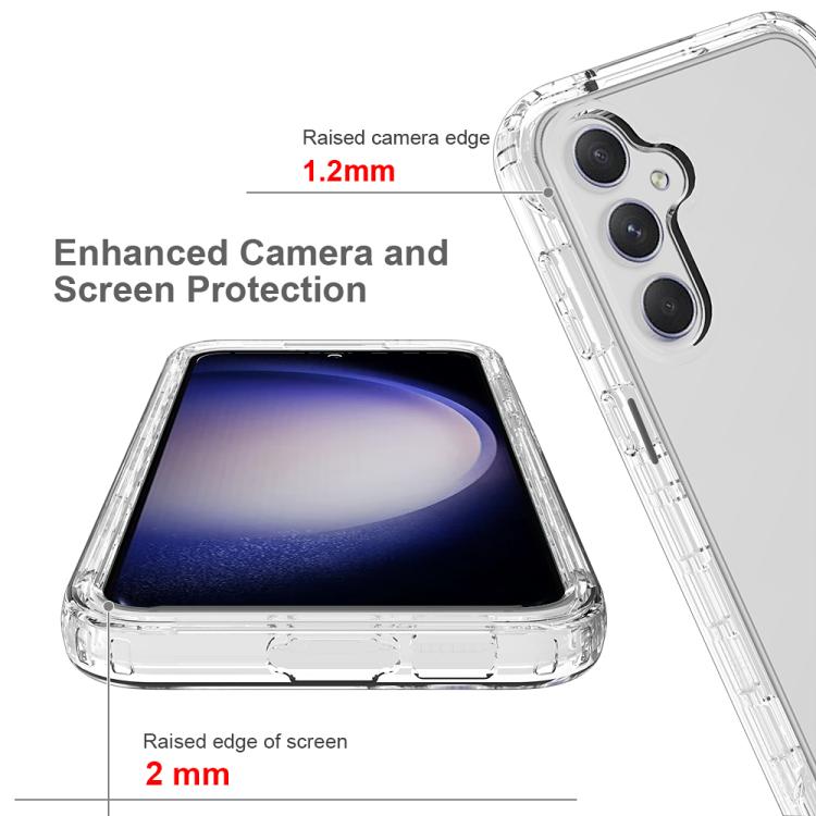 For Samsung Galaxy S23 FE 5G Shockproof Clear Gradient PC + TPU Phone Case