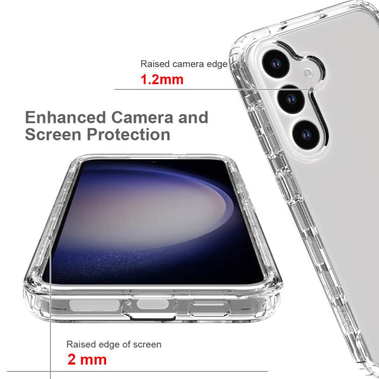 For Samsung Galaxy S24 5G Shockproof Clear Gradient PC + TPU Phone Case