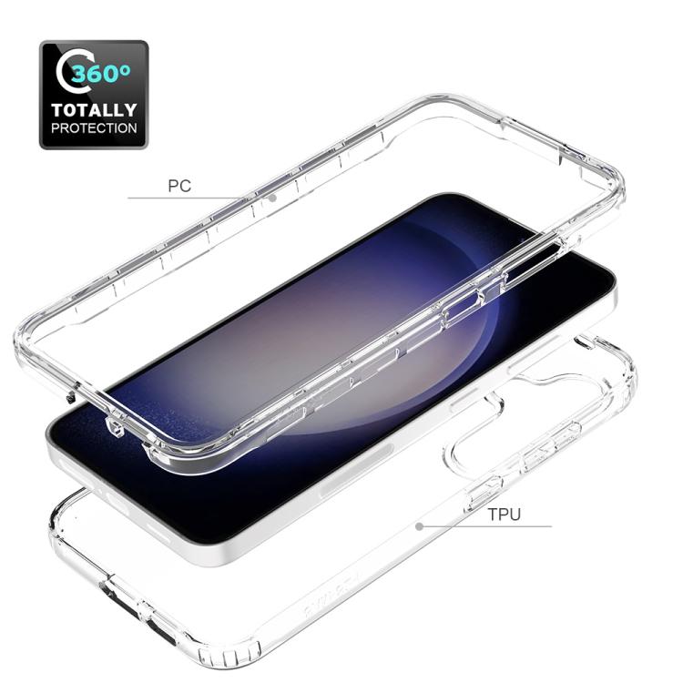 For Samsung Galaxy S24 5G Shockproof Clear Gradient PC + TPU Phone Case
