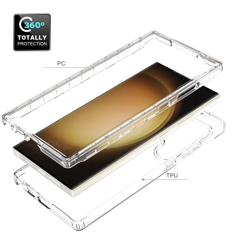 For Samsung Galaxy S24 Ultra 5G Shockproof Clear Gradient PC + TPU Phone Case