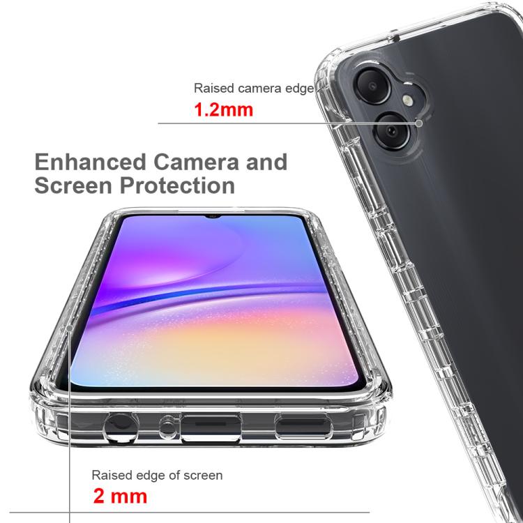 For Samsung Galaxy A05 Shockproof Clear Gradient PC + TPU Phone Case