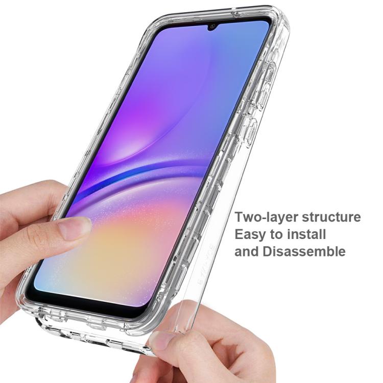 For Samsung Galaxy A05 Shockproof Clear Gradient PC + TPU Phone Case