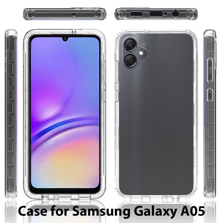 For Samsung Galaxy A05 Shockproof Clear Gradient PC + TPU Phone Case