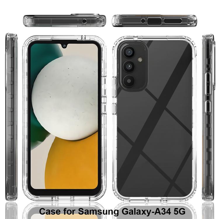 For Samsung Galaxy A34 5G Shockproof Clear Gradient PC + TPU Phone Case