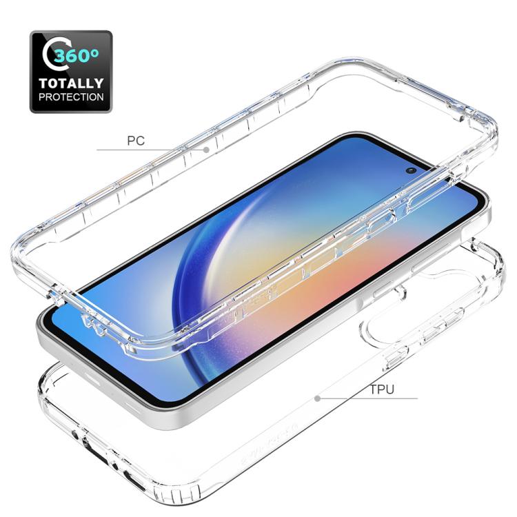 For Samsung Galaxy A35 5G Shockproof Clear Gradient PC + TPU Phone Case