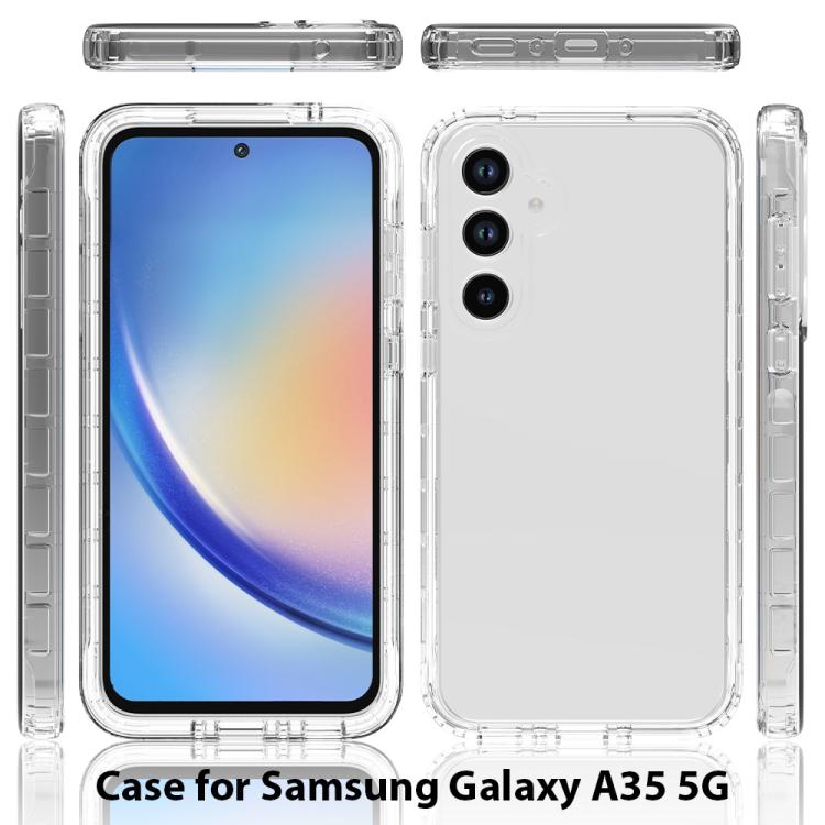 For Samsung Galaxy A35 5G Shockproof Clear Gradient PC + TPU Phone Case