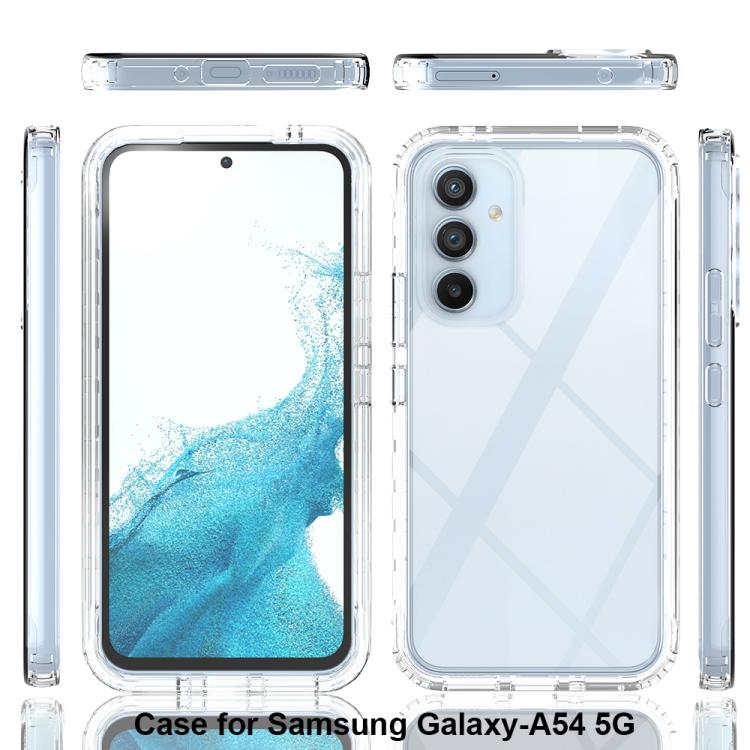 For Samsung Galaxy A54 5G Shockproof Clear Gradient PC + TPU Phone Case