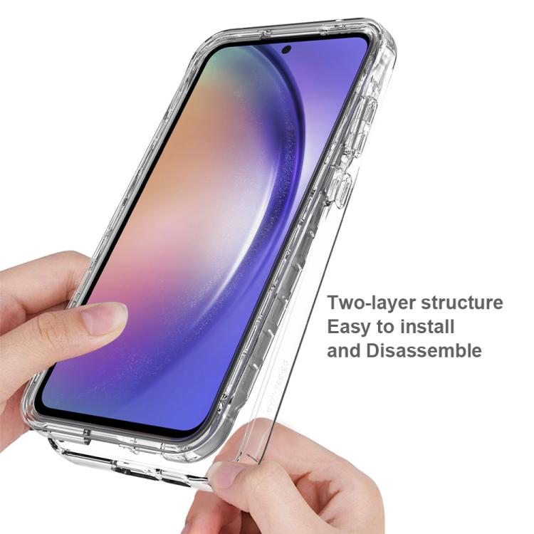 For Samsung Galaxy A55 5G Shockproof Clear Gradient PC + TPU Phone Case