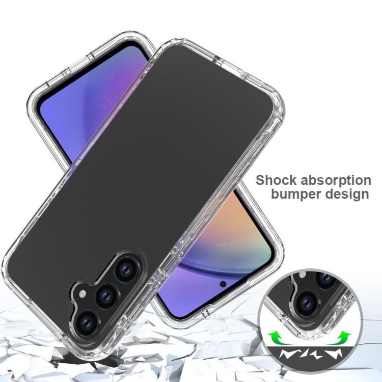 For Samsung Galaxy A55 5G Shockproof Clear Gradient PC + TPU Phone Case