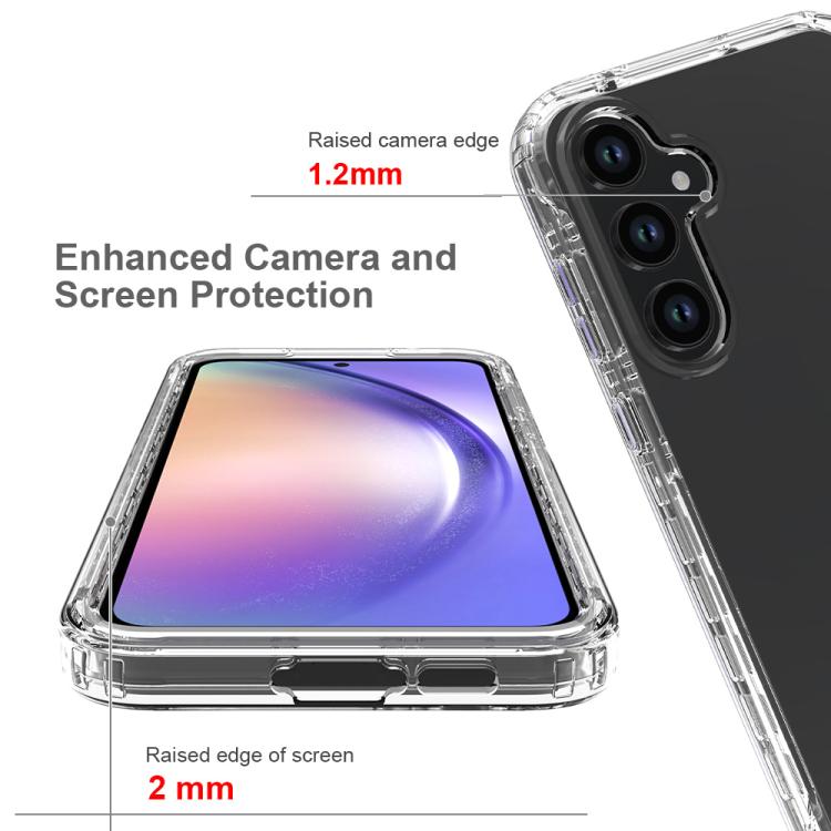 For Samsung Galaxy A55 5G Shockproof Clear Gradient PC + TPU Phone Case
