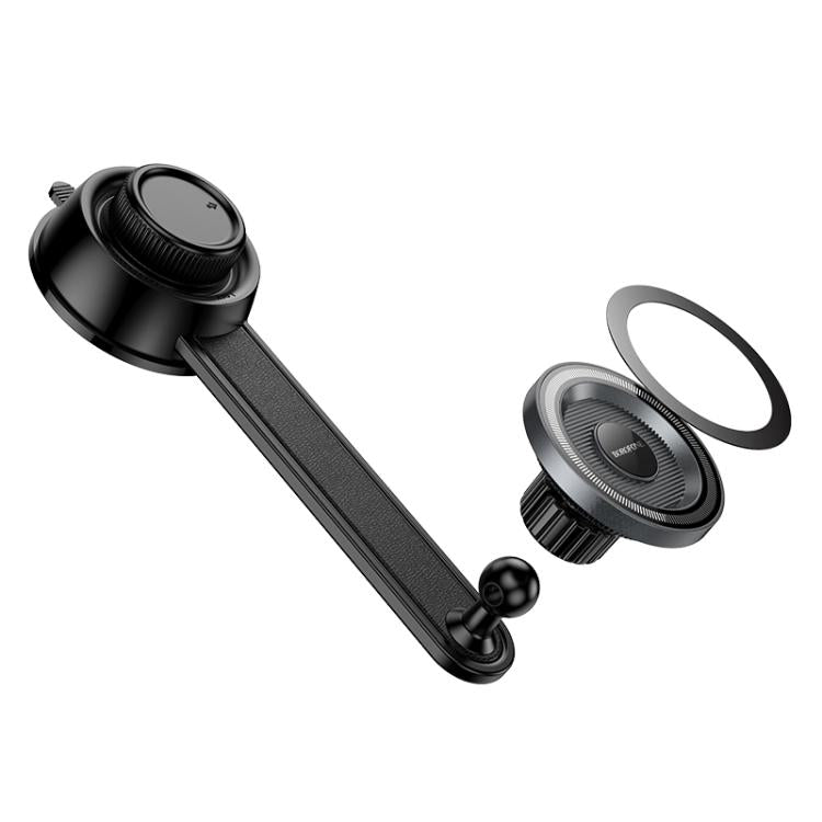 Borofone BH123 Profit Center Console Magnetic Car Holder - Black