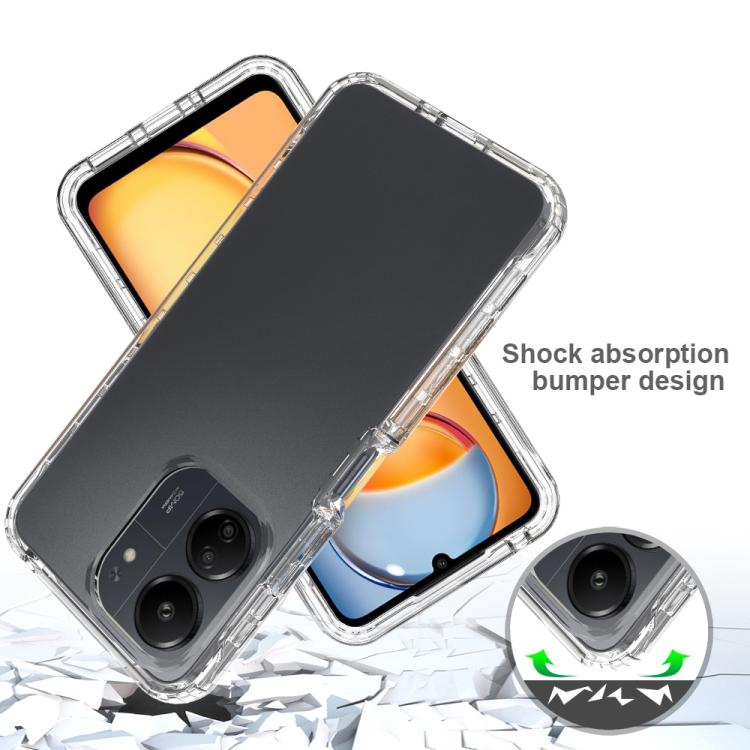 For Redmi 13C 4G / 5G Shockproof Clear Gradient PC + TPU Phone Case