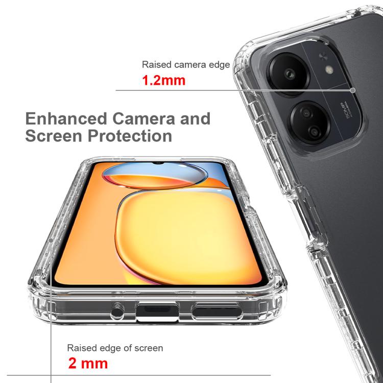 For Redmi 13C 4G / 5G Shockproof Clear Gradient PC + TPU Phone Case