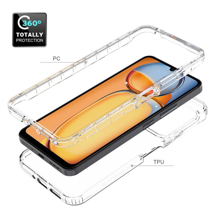 For Redmi 13C 4G / 5G Shockproof Clear Gradient PC + TPU Phone Case