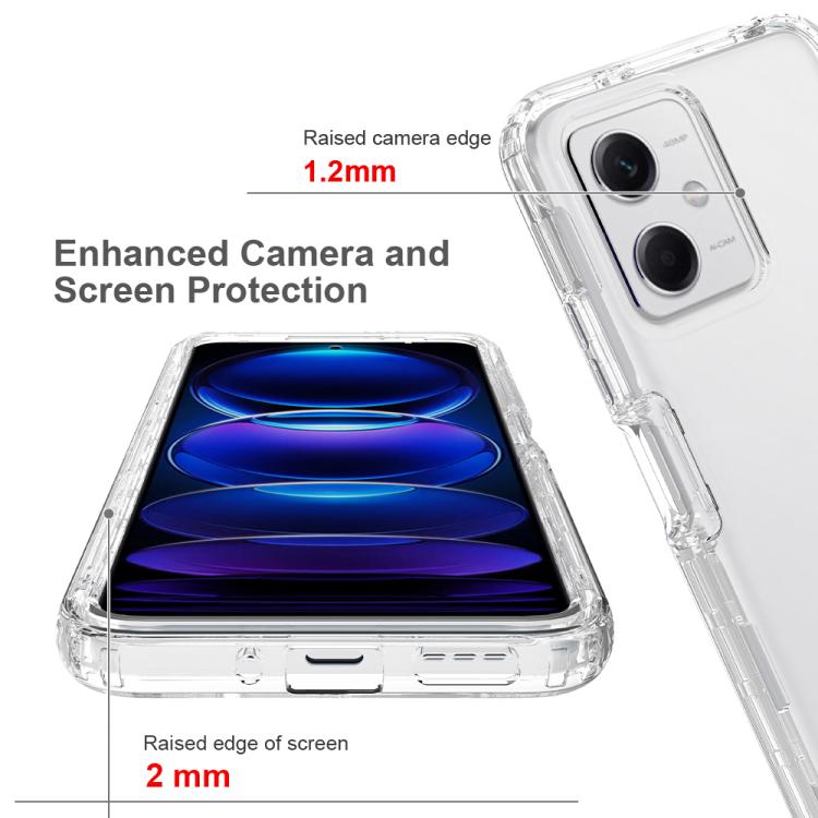 For Redmi Note 12 5G Global Shockproof Clear Gradient PC + TPU Phone Case