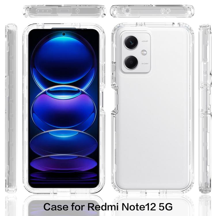 For Redmi Note 12 5G Global Shockproof Clear Gradient PC + TPU Phone Case