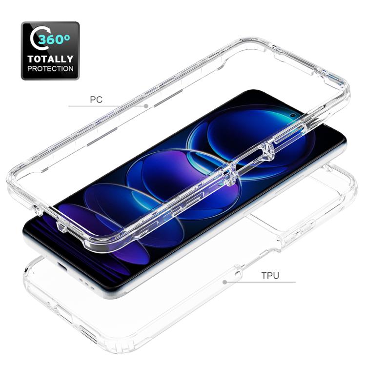 For Redmi Note 12 5G Global Shockproof Clear Gradient PC + TPU Phone Case