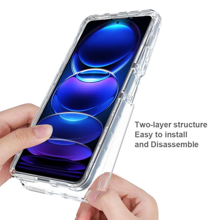 For Redmi Note 12 Pro 5G Global Shockproof Clear Gradient PC + TPU Phone Case