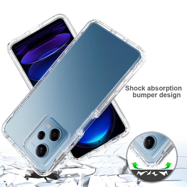 For Redmi Note 12 Pro 5G Global Shockproof Clear Gradient PC + TPU Phone Case