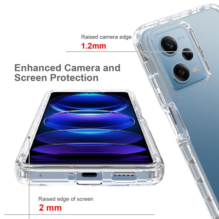 For Redmi Note 12 Pro 5G Global Shockproof Clear Gradient PC + TPU Phone Case