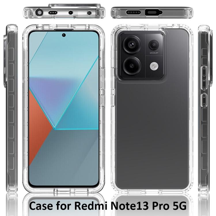 For Redmi Note 13 Pro 5G Shockproof Clear Gradient PC + TPU Phone Case
