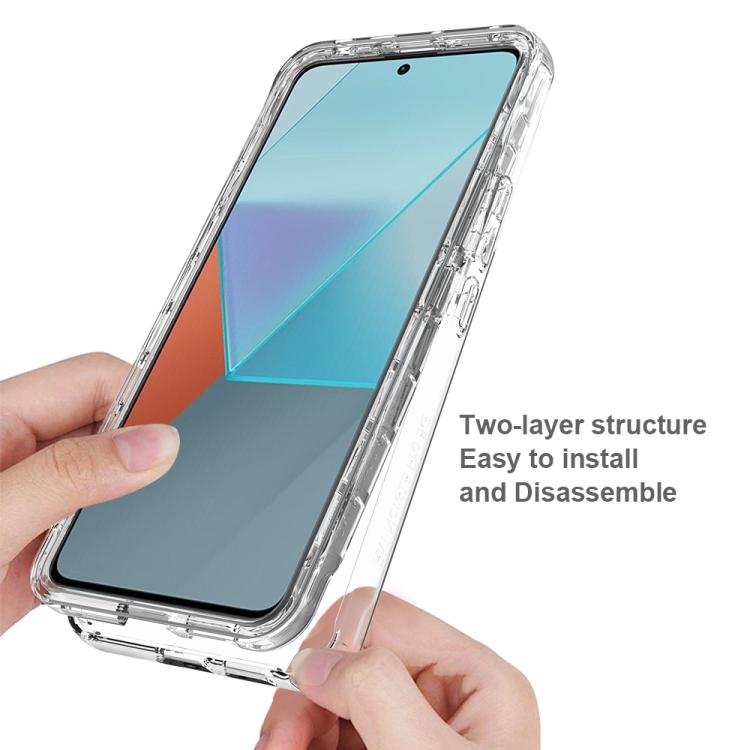 For Redmi Note 13 Pro 5G Shockproof Clear Gradient PC + TPU Phone Case