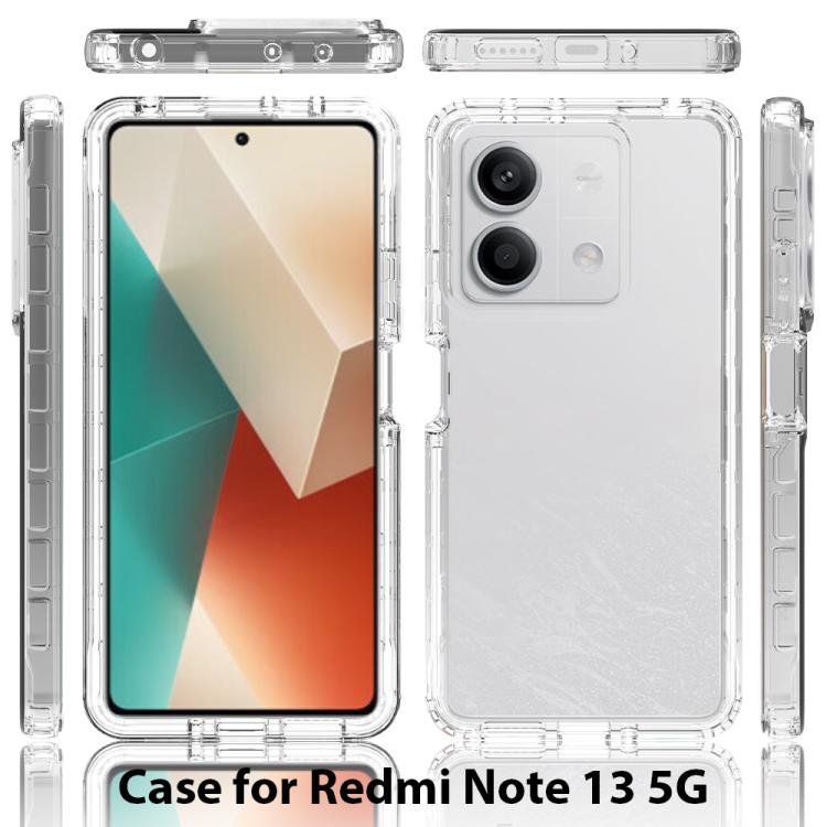 For Redmi Note 13 5G Shockproof Clear Gradient PC + TPU Phone Case