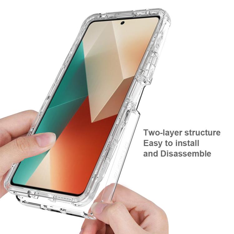 For Redmi Note 13 5G Shockproof Clear Gradient PC + TPU Phone Case