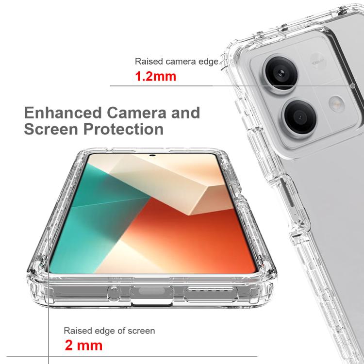 For Redmi Note 13 5G Shockproof Clear Gradient PC + TPU Phone Case