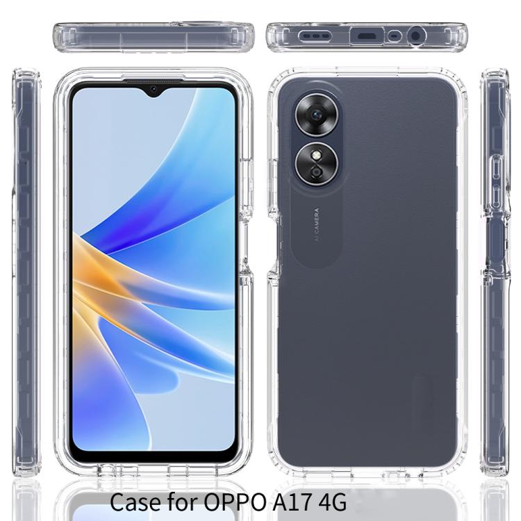 For OPPO A17 4G Shockproof Clear Gradient PC + TPU Phone Case