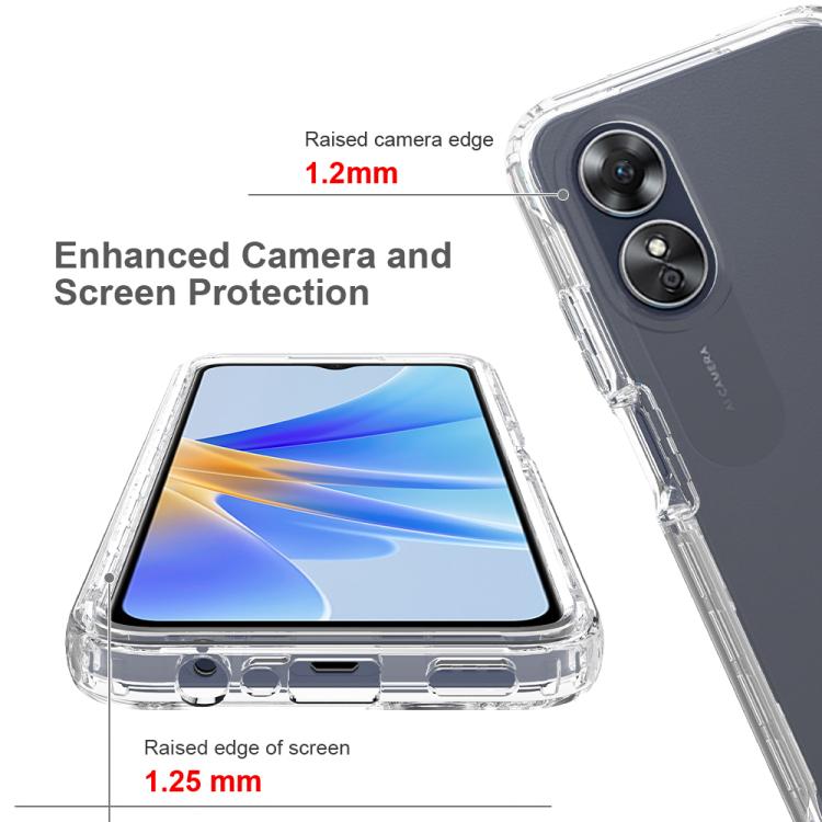 For OPPO A17 4G Shockproof Clear Gradient PC + TPU Phone Case